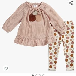 Mudpie girls pumpkin tunic and leggings